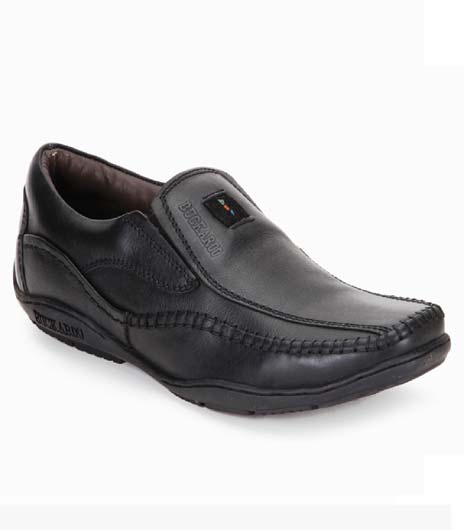 Tristan Black Tpr Leather Casual Shoes