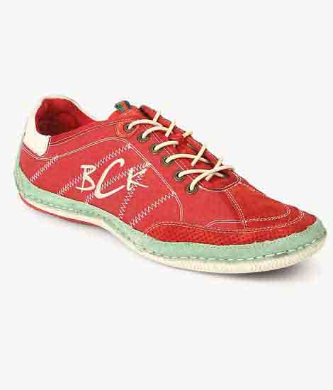 Fabian Red Suede Casual Shoes