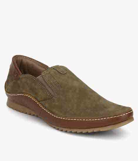 Destin Olive Leather Casual Shoes