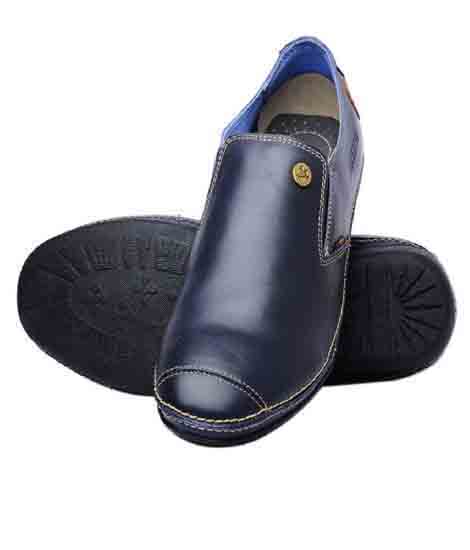 Bentlee Blue Leather Casual Shoes