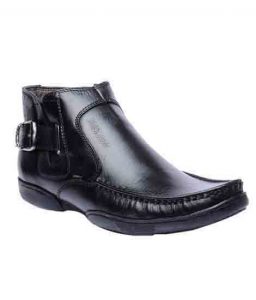 Martino Black Leather Casual Shoes