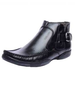 Martino Black Leather Casual Shoes