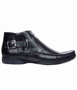 Martino Black Leather Casual Shoes