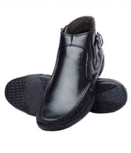 Martino Black Leather Casual Shoes