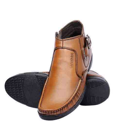 Martino Tan Leather Casual Shoes