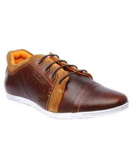 New Fraco Brown Leather Casual Shoes