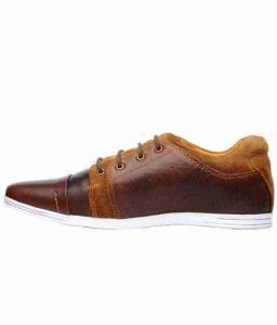 New Fraco Brown Leather Casual Shoes