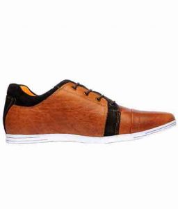 New Fraco Tan Leather Casual Shoes