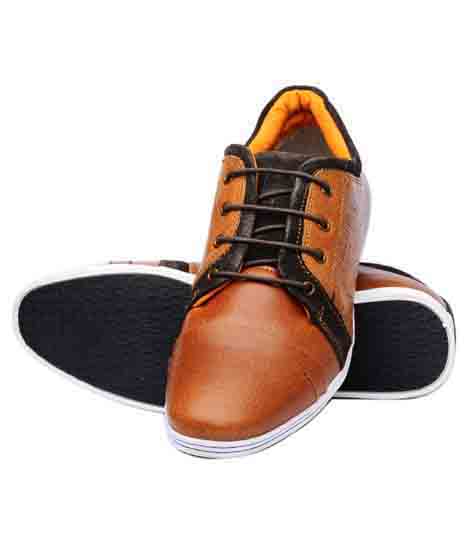 New Fraco Tan Leather Casual Shoes