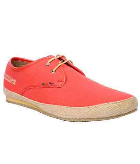 Natalio Red Leather Casual Shoes