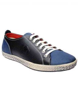 Platon Blue Pu Casual Shoes