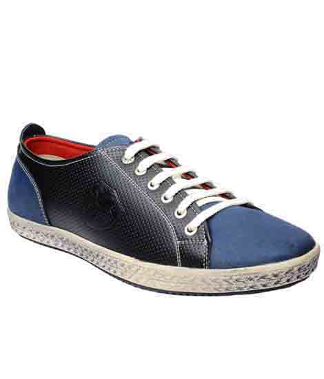 Platon Blue Pu Casual Shoes