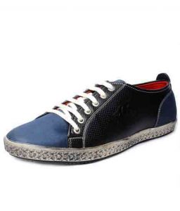 Platon Blue Pu Casual Shoes