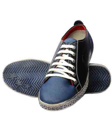 Platon Blue Pu Casual Shoes