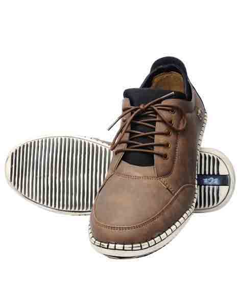 Tulio Brown Pu Casual Shoes