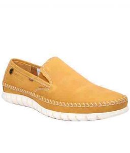 Calvino Camel Leather Casual Shoes