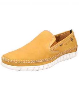 Calvino Camel Leather Casual Shoes