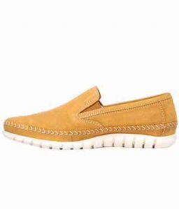 Calvino Camel Leather Casual Shoes