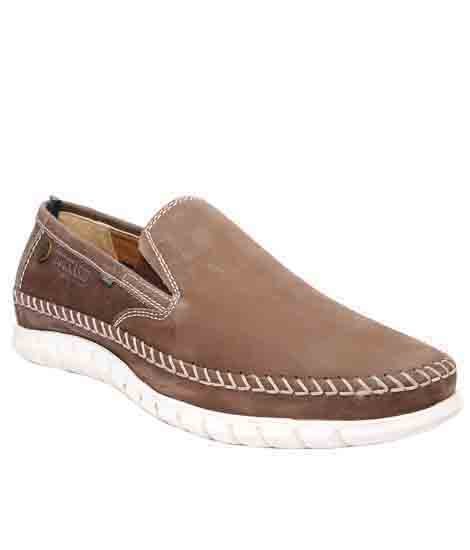 Calvino Brown Leather Casual Shoes