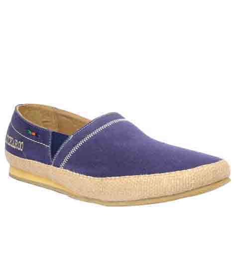 Urbano Blue Leather Casual Shoes