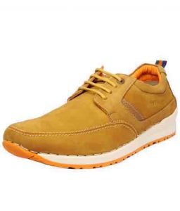 Victoro Tan Leather Casual Shoes