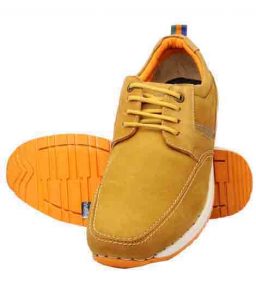 Victoro Tan Leather Casual Shoes