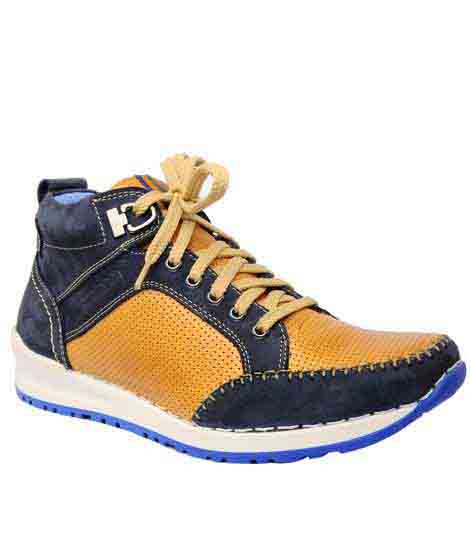 Tomas Blue Leather Casual Shoes