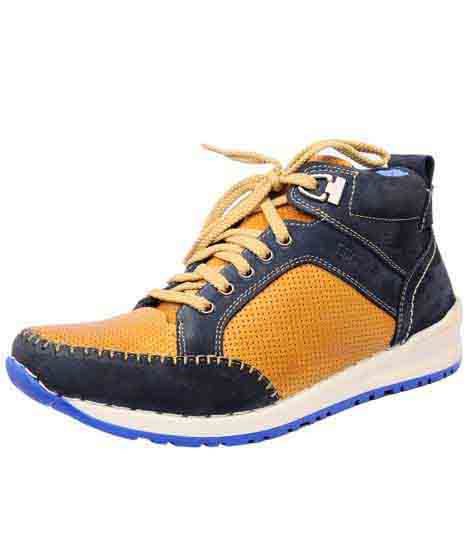 Tomas Blue Leather Casual Shoes