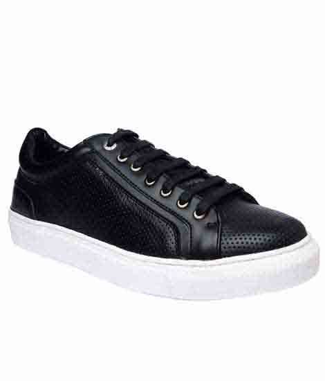 Hollis Black Fabric Casual Shoes