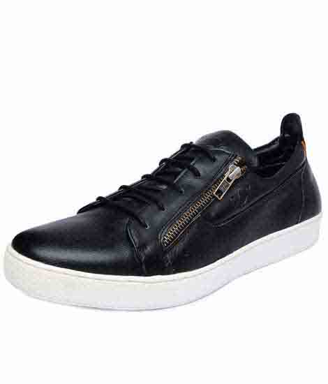 Octavio Black Fabric Casual Shoes