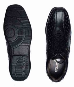 Cidro Black Leather Casual Shoes