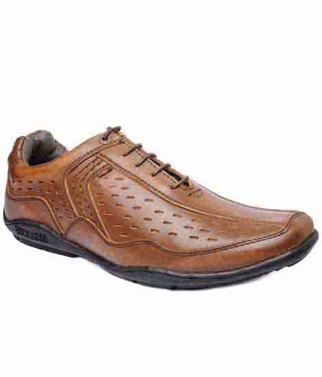 Cidro Brown Leather Casual Shoes