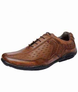 Cidro Brown Leather Casual Shoes