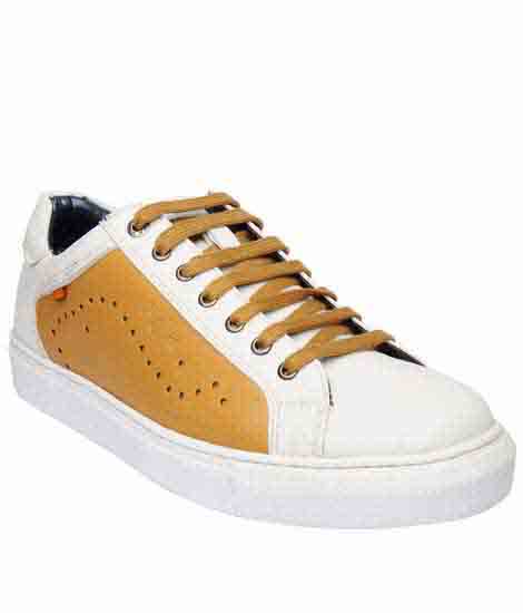 Issac White Pu Casual Shoes