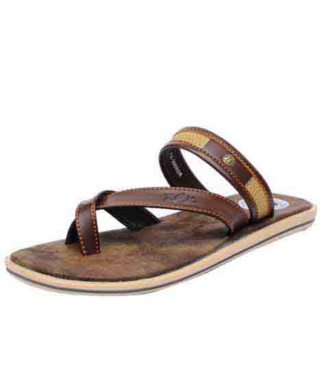 Carl Brown Leather Casual Sandal