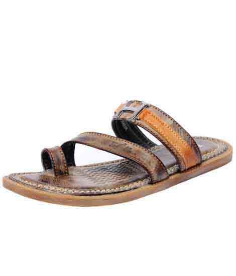 Celso Brown Leather Casual Sandal