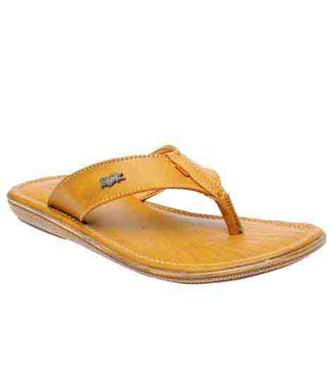 Axel Tan Leather Casual Flip Flops