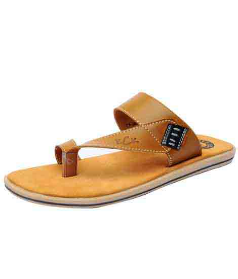 Fonsie Camel Leather Casual Sandal