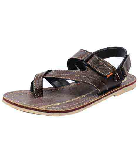 Rios Brown Leather Casual Sandal