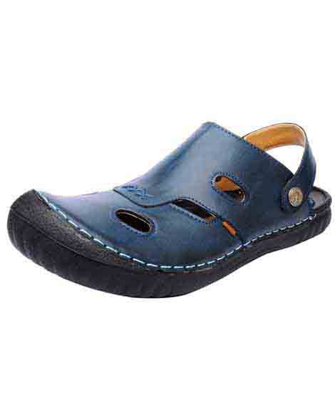 Maddox Blue Leather Casual Floater