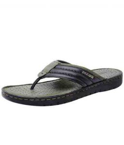 Cisco Olive Leather Casual Flip Flops