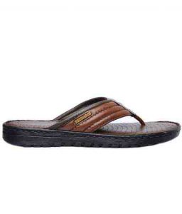 Cisco Brown Leather Casual Flip Flops