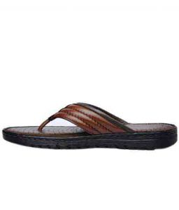 Cisco Brown Leather Casual Flip Flops