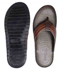 Cisco Brown Leather Casual Flip Flops