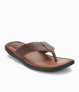 New Comfirox Brown Leather Casual Flip Flops