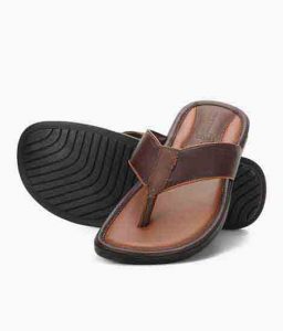 New Comfirox Brown Leather Casual Flip Flops