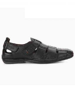 New Fisher Black Leather Casual Shoes