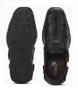 New Fisher Black Leather Casual Shoes