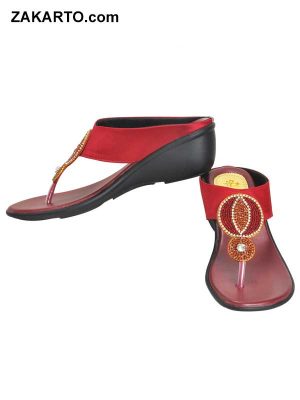 Freya Women's Classy Sandal Slippers - Maroon