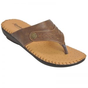 Ajanta Women's Classy Sandal Slippers - Brown